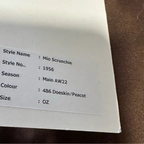 Cecile Summery Copenhagen Mio Hair Scrunchie in Doeskin Peacot - Picture 6 of 6